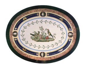 Blat mikromozaikowy, Rzym, koniec XVIII w. (mozaika, heban i drewno satynowe z oprawą ormolu) autorstwa Giacomo (attr. to) Raffaelli