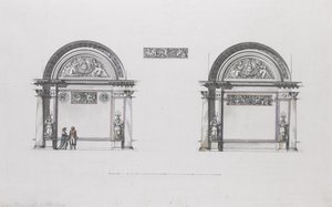 Projekt pałacu Szeremietiewa, Ostankino, ok. 1930 r. 1796 autorstwa Giacomo Antonio Domenico Quarenghi