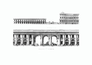 Projekt Własnej Kancelarii Gabinetu Jego Królewskiej Mości w Petersburgu, 1802 autorstwa Giacomo Antonio Domenico Quarenghi