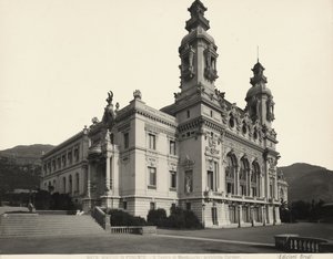 Na zewnątrz Teatru Montecarlo, Monako autorstwa Giacomo Brogi