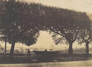 Widok z Akademii Francuskiej na Villa Medici, ca. 1852.