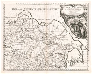 Mapa Wielkiego Tataru z 1683 r. autorstwa Giacomo Cantelli da Vignola autorstwa Giacomo Cantelli