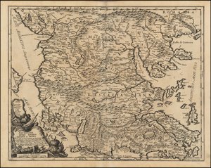Mapa Tesalii i Macedonii z 1684 r. autorstwa Giacomo Cantelli da Vignola autorstwa Giacomo Cantelli