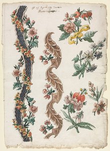 Wzory kwiatowe i opaski kwiatowe, 1784.