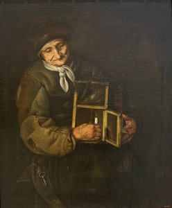 Stara kobieta z lampą autorstwa Giacomo Francesco Cipper