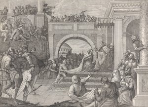 Doge Enrico Dandolo koronuje Baldovino na pierwszego cesarza Imperium Łacińskiego Konstan..., 1745-94. autorstwa Giacomo Leonardis