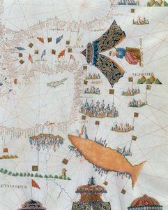 Mapa morska, szczegół Gran Turco, 1564 r.
