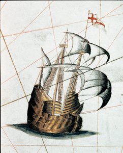 Karawela Genoise (szczegół portulańskiego)
