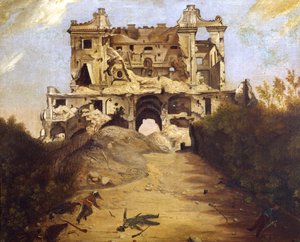 Dom Czterech Wiatrów, ok. 1849 r. (olej na płótnie) autorstwa Giambattista Bassi