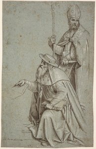 Święty Hieronim i Święty Augustyn / Ambroży autorstwa Giambattista Moroni