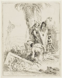 Pasterz z dwoma magami, z Scherzi autorstwa Giambattista Tiepolo
