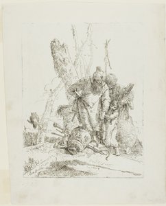 Dwóch astrologów i chłopiec z Scherzi autorstwa Giambattista Tiepolo