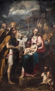 Dziewica z Dzieciątkiem i tajemnica Męki Pańskiej autorstwa Giambattista Tinti