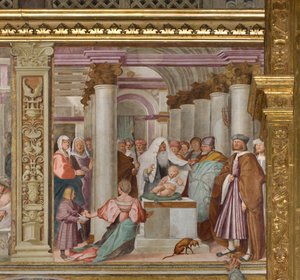 Nawa Środkowa, Piąte Przęsło Północne, Prezentacja w Świątyni, Gian Francesco Bembo