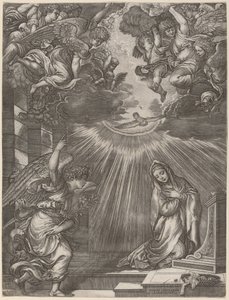 Zwiastowanie autorstwa Gian Jacopo Caraglio after Titian