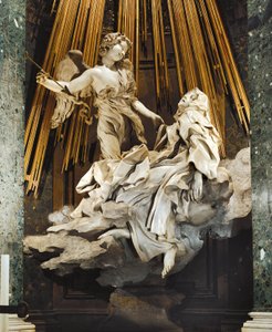Włochy, Rzym, kościół Santa Maria della Vittoria, Ekstaza św. Teresy z Avila autorstwa Gian Lorenzo Bernini