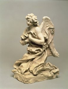 Klęczący Anioł, ok. 1674-75 (glina nisko wypalona) autorstwa Gian Lorenzo Bernini