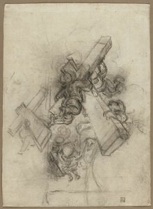 Putti niosące krzyż (recto); Studium dłoni (verso) autorstwa Gian Lorenzo Bernini