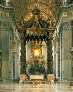 Baldachim Świętego Piotra (Baldacchino) autorstwa Gian Lorenzo Bernini