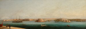 Wielki Port i Trzy Miasta od nabrzeża Valletty, 1869
