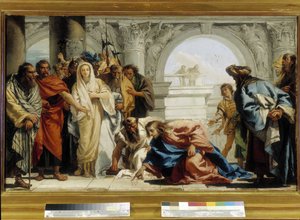 Chrystus i cudzołożnica (olej na płótnie) autorstwa Giovanni Domenico Tiepolo