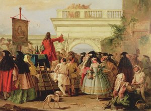 Szarlatan autorstwa Giovanni Domenico Tiepolo