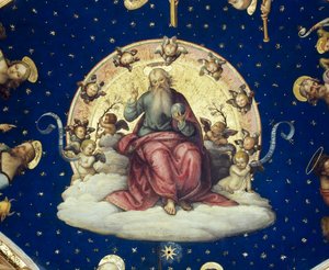 Bóg błogosławiący siedzący w chwale, fragment sceny z Opowieści z życia św. Jana Chrzciciela