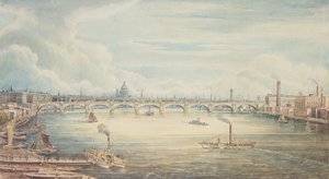 Z molo Hungerford, 1837 (wc na papierze)