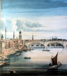Widok na zachód New London Bridge i Old London Bridge