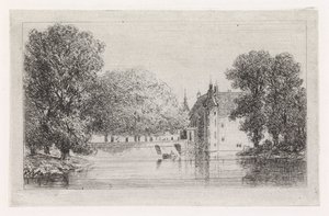 Zamek na wodzie autorstwa Gijsbertus Johannes Verspuy