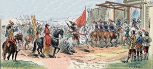 Oblężenie La Rochelle - Historia Francji: wkroczenie króla Ludwika XIII (1601-1643) i kardynała de Richelieu (Armand Jean du Plessis autorstwa Gilbert Gilbert