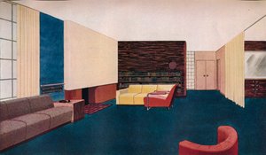 „Projekt do salonu”, c1937 autorstwa Gilbert Rohde