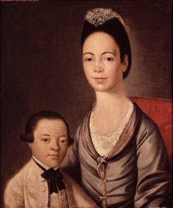 Pani Aaron Lopez i jej syn Joshua autorstwa Gilbert Stuart