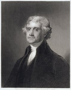Portret Thomasa Jeffersona, grawerowany przez Henry