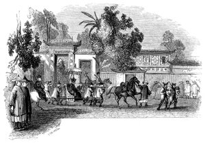 Publiczne wystąpienie namiestnika z udziałem jego świty, 1847
