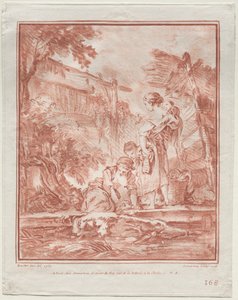 Praczka, 1767. autorstwa Gilles Demarteau
