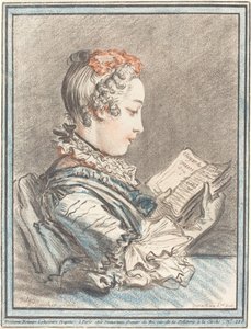 Młoda dziewczyna czytająca Héloise i Abelard, 1770. autorstwa Gilles Demarteau