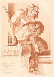 Satyr autorstwa Gilles Demarteau the Elder after René Michel Slodtz after Annibale Carracci
