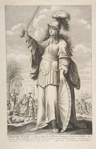 Deborah, 1647. Twórcy: Gilles Rousselet, Abraham Bosse. autorstwa Gilles Rousselet and Abraham Bosse