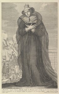 Marie Stuart, 1647. Twórcy: Gilles Rousselet, Abraham Bosse. autorstwa Gilles Rousselet and Abraham Bosse