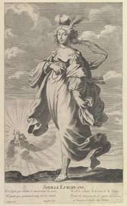 Europejska Sybilla, ca. 1635. Twórcy: Gilles Rousselet, Abraham Bosse. autorstwa Gilles Rousselet and Abraham Bosse