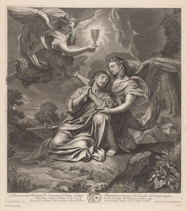 Chrystus w ogrodzie Getsemane z dwoma aniołami