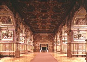 Sala Balowa lub Galeria Henryka II (1519-59) autorstwa Gilles and Delorme Le Breton