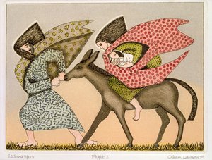Ucieczka do Egiptu I, 1979 autorstwa Gillian Lawson