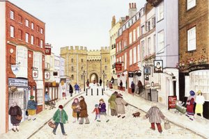 Zamek Windsor, 1989 (akwarela na papierze) autorstwa Gillian Lawson