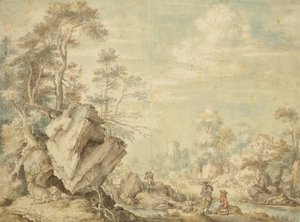 Pejzaż, 1623 (pióro i toaleta na papierze)