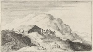 Stodoła na wydmach Dwanaście pejzaży (tytuł serii) autorstwa Gillis van Scheyndel (I)