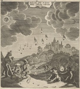 Zons- en maansverduistering Zaciemnienie słońca i księżyca, spadająca gwiazda, drżenie niebios (tytuł na obiekcie)