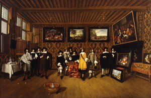 Portret grupowy dwunastu dżentelmenów we wnętrzu, 166-
