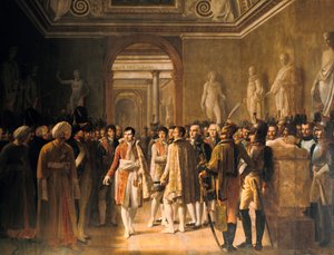 Napoleon przyjmujący w Luwrze posłów wojska..., 8 XII 1804, 1808